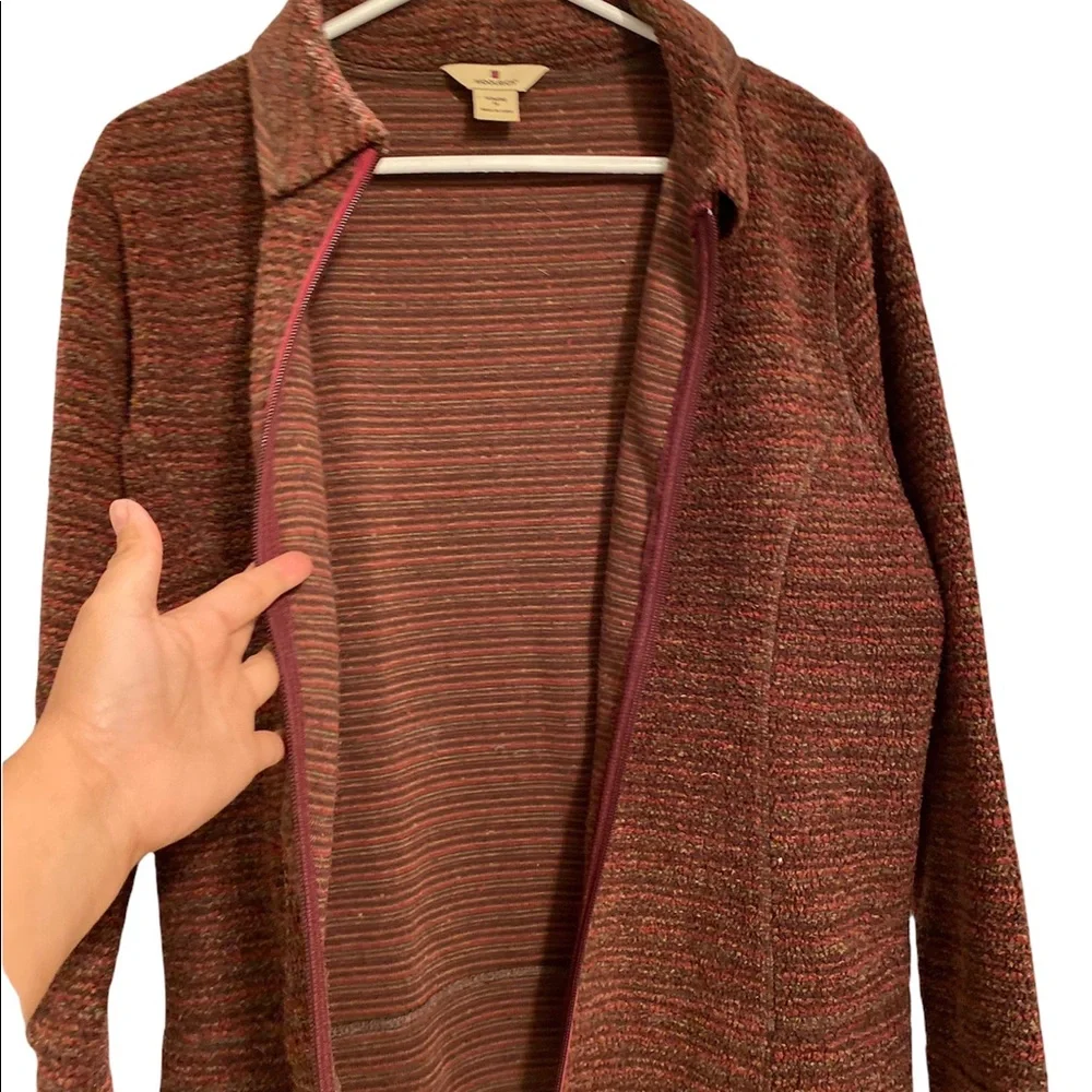 Woolrich Black Wool Cherry Zip Up Vintage Sweater - Picture 7 of 7